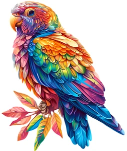 Parrot Wood Jigsaw Puzzle Animal Shape Adults Kids Small/A5 $39.99 NIB - Picture 1 of 3