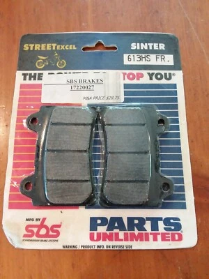 Pastillas de freno delanteras Yamaha SBS 613HS ilimitadas 1722-0027 FZR400 TDM850 NS341 Foto 1 de 2