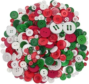 50 Resin Buttons Colorful Christmas Jewelry Making Sewing Supplies Assorted Lot - Picture 1 of 1