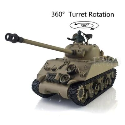 Henglong  1/16 7.0 Plastic M4A3 Sherman RTR BB IR RC Tank Model 3898 360°Rotate - Image 1 of 4