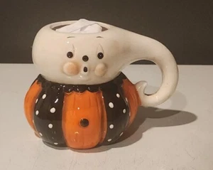 Johanna Parker Halloween Ghost Pumpkin Mug Carnival Cottage Collectibles - New - Picture 1 of 7