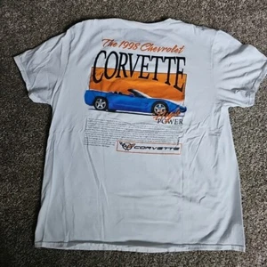 Modern 1998 Chevrolet Corvette Size XL White Short Sleeve Automotive Shirt - Picture 1 of 10
