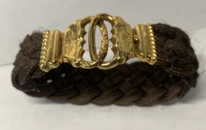 BRACCIALE ANTICO CAPELLI FRANCESI INTRECCIATO 18K - ROTONDO CIRCA 1830 - 6 MARCHI SCAFO (I952 - Foto 1 di 18
