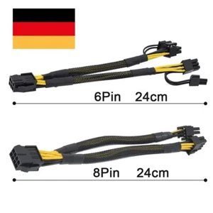 Adapter PCIe karty graficzne kabel zasilający 6 pin lub 8 pin gniazdo do 2x 8 pin 6 + 2 S - Zdjęcie 1 z 11
