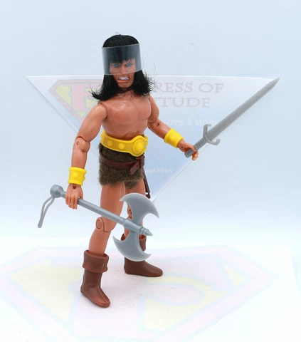 Vintage 1975 Mego Conan Original WGSH 8" Type 2 Action Figure  ~Complete Cover