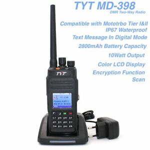 TYT MD-398 DMR Digital IP67 Wasserdicht Funkgeräte 10 W Handheld Walkie Talkies