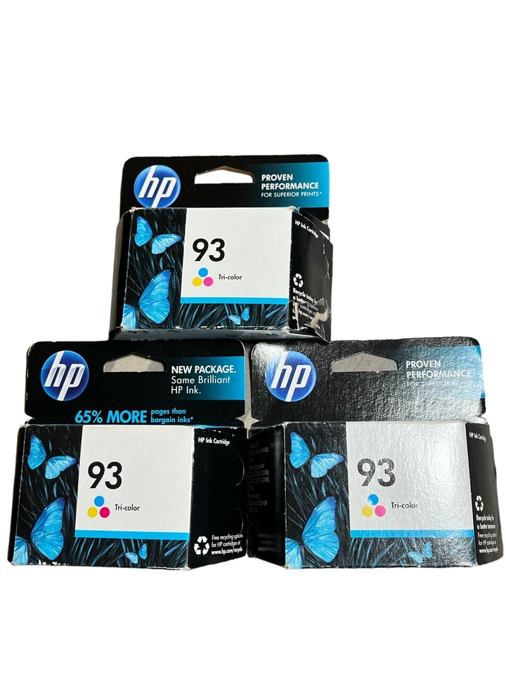 HP Ink Cartridge 93 Tri-Color 3 Pack New Factory Sealed Expired - Image 1 of 4