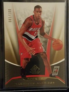 2006-07 202 LaMARCUS ALDRIDGE ROOKIE UPPER DECK SP GAME USED 81/100
