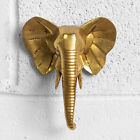 Elephant Head Bust Wall Mounted Ornament Home Decoration Figurine Sculpture Gift