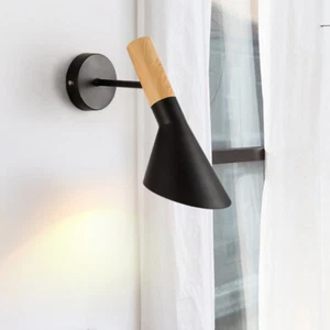 Black Wall Sconce Indoor Wall Lamp Rotation Wall Light Bedroom Lighting Fixrures - Picture 1 of 16