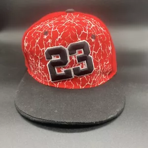 HTF Michael Jordan Greatest 23 Chicago Bulls SnapBack Flat Red/Black Preowned - Picture 1 of 7