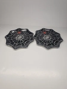 Halloween Dessert Plates 8ct 2 Pack Hexagon Spider With Web 8.35" Spooky - Picture 1 of 2