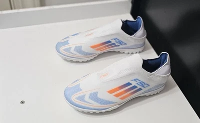 Adidas F50 For Kids  Size 6.5 ideal for synthetic turf White Blue And Red - Image 1 of 4