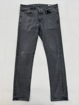 rag & bone Jeans Mens 34 Gray Fit 1 Extra Slim Button Fly Stretch Made in USA - Image 1 of 4