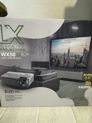 LX Smart Projector WX50 - 8K Projector Bundle with Screen - Image 1 of 2