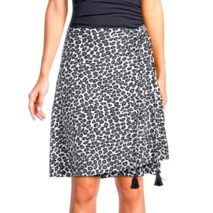 New $270 MICHAEL KORS COLLECTION Tassel Wrap Skirt Leopard Chic Coquette M - Picture 1 of 9