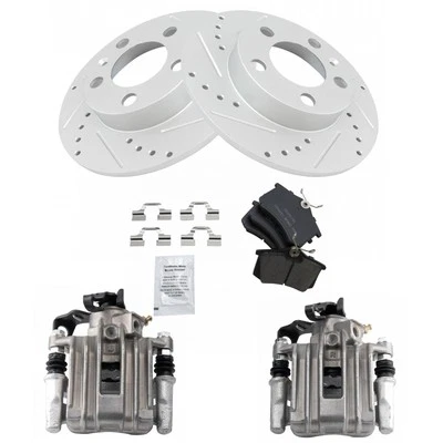 TRQ BKA19257 Brake Kit For Volkswagen Beetle 1998-2010 Rear 1H0698451F - Image 1 of 4