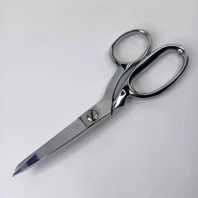 Gingher 6” Sewing Dress Maker Scissors Shears Chrome Made In Italy - Image 1 of 4