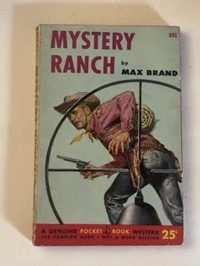 MAX BRAND vintage MYSTERY RANCH 1952 pocket book paperback - Picture 1 of 7