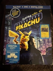 Pokémon Detective Pikachu Blu-ray DVD Digital 2019 W/ Slipcover No Card - Picture 1 of 2