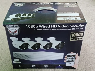 Night Owl 4 Camera 1080p Security System + 4-Channel DVR 1TB -Model WMBF-C241-4L - Image 1 of 4