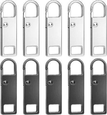 10 Metall Reißverschluss Zipper Ersatzteile für Jacken Rucksäcke Koffer