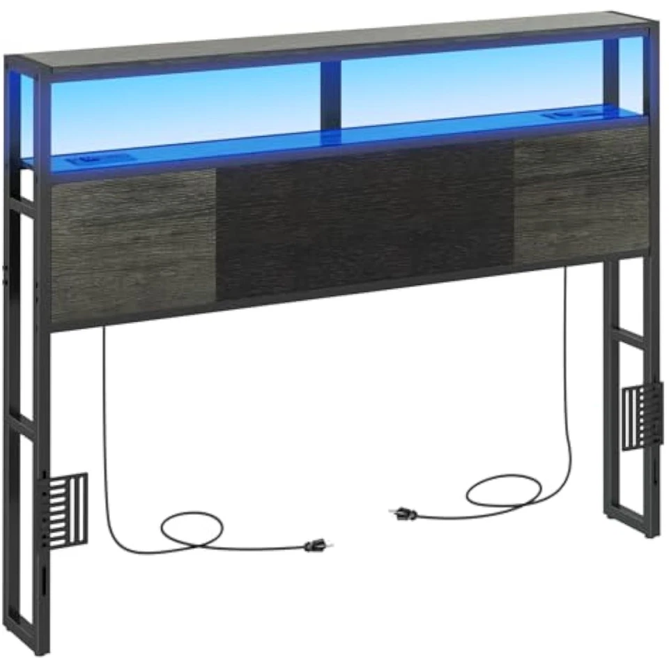 Headboard Full Size, Headboards with Charging Station, USB Port and LE - Image 1 of 1