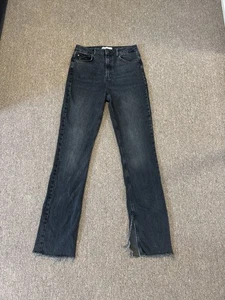 [US8] Zara Black Stone Washed Straight Leg Jeans Denim (Altered) - Bild 1 von 12