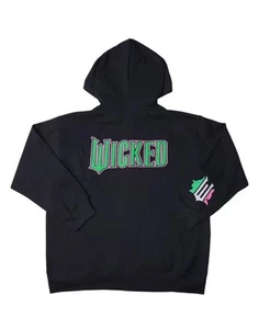 Women's Licensed Character Long Sleeve Fleece Lined Hoodie Wicked Black Xsmall - Picture 1 of 4