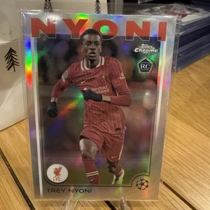 Trey Nyoni 2024-25 Topps Chrome Refractor Liverpool RC #190. - Picture 1 of 2