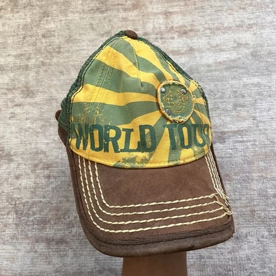 Gorra vintage True Religion World Tour envejecida verde, amarilla, marrón Foto 1 de 4
