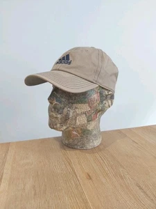 Adidas Mens Vintage Cap Hat Adjustable Biege Strapback Contast Stitch Y2K - Picture 1 of 7