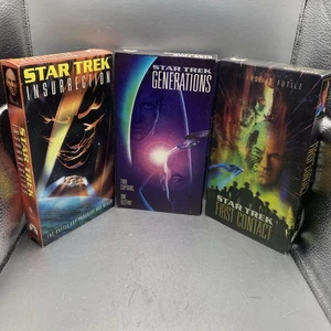 Star Trek TNG Movies Lot of 3 VHS) Generations/First Contact/Insurrection - Imagen 1 de 13