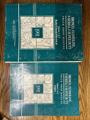 Ford Bronco 1991 2 volúmenes, Econoline, serie F, F-Super Duty Truck manuales de taller Foto 1 de 4