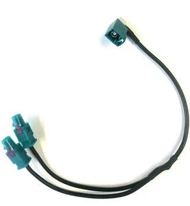 Y Antenne Adapter FAKRA Z (F) Buchse- Doppel 2 x Fakra Z (M) passend für VW - Bild 1 von 1