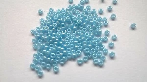 Miyuki Size 15 Seed Beads Opaque Luster Light Blue 5 Grams - Picture 1 of 1