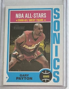 Tarjeta de baloncesto 2001-02 Topps Heritage #37 Gary Payton Seattle SuperSonics - Imagen 1 de 2