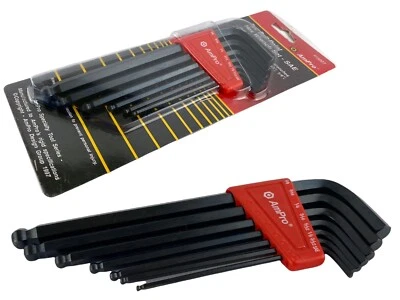 7 Piece Ball Point Hex Wrench Allen key Set SAE Imperial Ampro Hand Tools Keys  - image 1 of 4