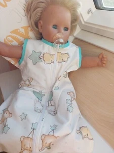 Puppenkleidung Schlafsack Handarbeit Geburtstag Weihnachten Babypuppe 55 cm - Bild 1 von 5