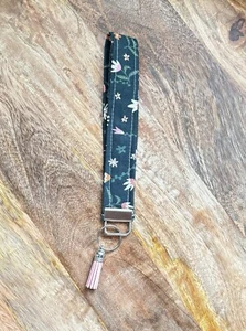 Grün Blumen Schlüsselanhänger Armband, Key Fob - Bild 1 von 5