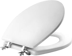 844CP 000 Edgewater Toilet Seat with Chrome Hinges Will Never Come Loose - Picture 1 of 12