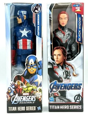 Marvel Avengers Titan Hero Series Captain America & Black Widow Action Figures - Imagem 1 de 3