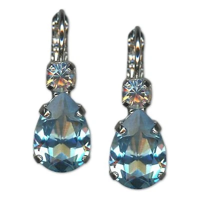 Mariana Earrings Charming Aquamarine Swarovski Crystals Living Dreams and Vis... - Image 1 of 4