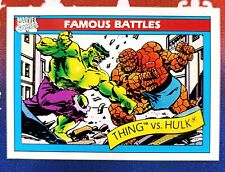 1990 Marvel Comics Famous Battles THING vs HULK Card# 88 NM