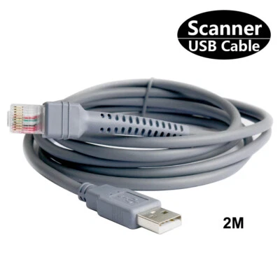 USB Cable Barcode Scanner Cord For Symbol LS2208 DS9208 CBA-U01-S07ZAR 6FT - Image 1 of 4