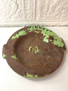 Vintage Metall Carl Pinney Qualität Saatmais Werbung Aschenbecher schlechter Zustand - Bild 1 von 5