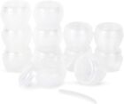 LONGWAY 1 Oz (30ML) Little Plastic Jars with Lids 1 Ounce (Pack of 12), Clear 