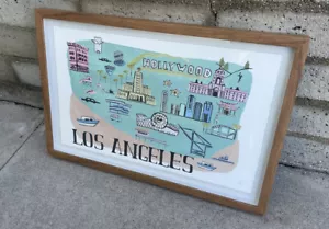 Marmont Hill Los Angeles Framed Painting Print Artwork Drawing Molly Rosner 🔥 - Picture 1 of 9