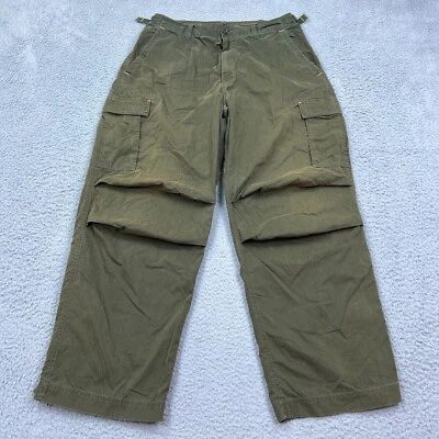 Pantalones Abercrombie Fitch Para Hombre L 34x30 Verde Carga Paracaidista Militar Pantalón Foto 1 de 4