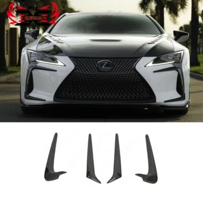 For Lexus LC500 LC500H Dry Carbon Fiber Front Canards Front Bumper Splitter - Imagen 1 de 4